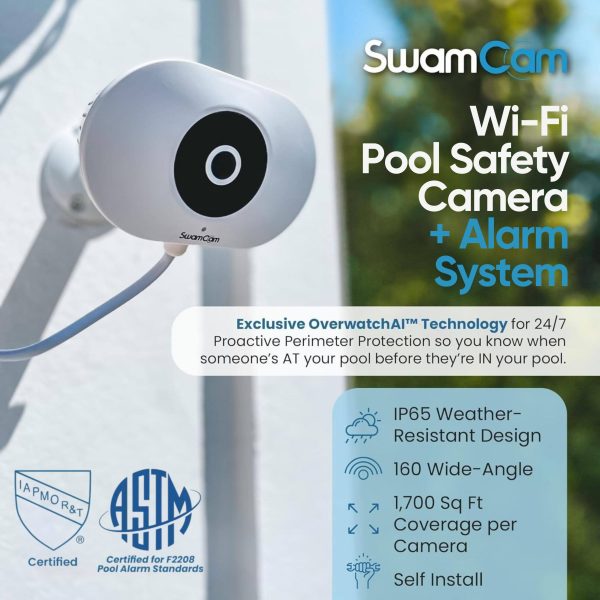 SwamCam Pool Alarm AI Human Detection Certified Safety-1