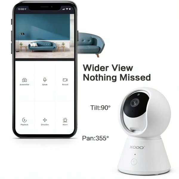XODO E6 Indoor Wi Fi Security Camera 1080p HD Pan Tilt-6