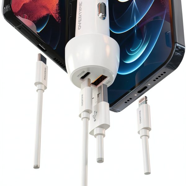 Overtime Fast Charger Kit 38W Wall Car Charger USB C Cables-4