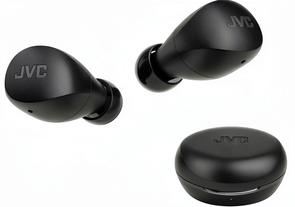 JVC Gumy Mini True Wireless Earbuds being used during commute with phone