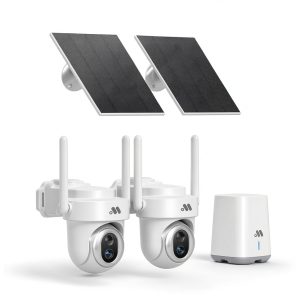 Musthome Solar Outdoor Security Cameras 4K 360 View No Fee-0