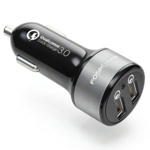 FosPower 2 Port USB Car Charger Quick Charge 3.0 Dual Ports-0