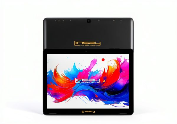 LINSAY 10.1 Octa Core 256GB Android 15 Tablet Black-3