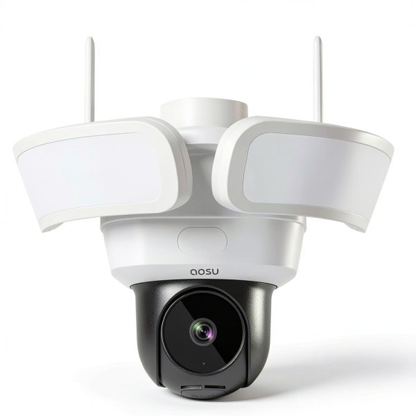 AOSU Floodlight Cam Pro 360deg PTZ 3K Security Camera-0