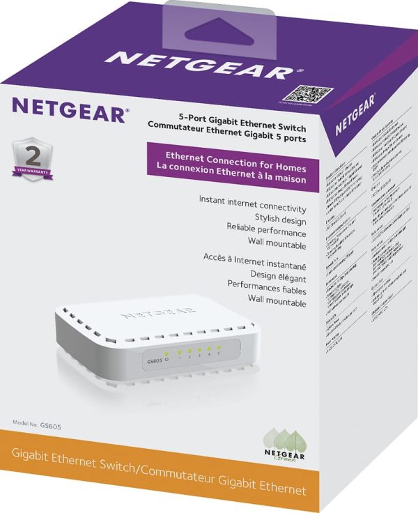 NETGEAR 5 Port Gigabit Ethernet Switch Unmanaged Plug Play-4