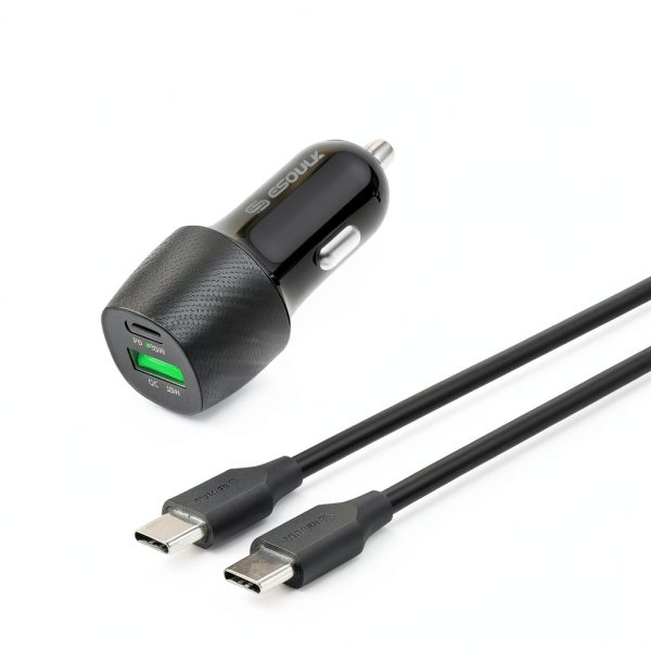 Esoulk 48W Dual Port Car Charger Fast Charging Compact-0