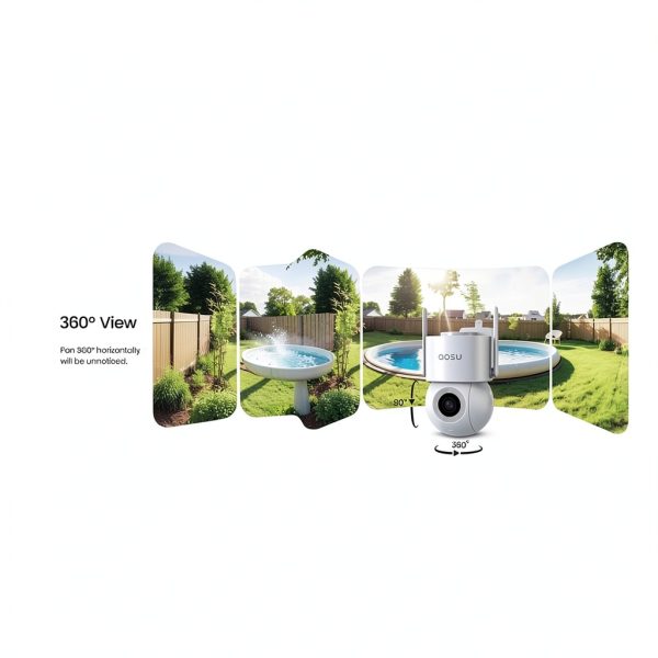 AOSU Outdoor AI Security Camera 360 Coverage Dual Night-5
