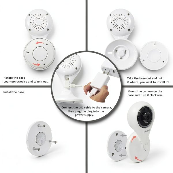 XODO E4 Smart Wi Fi Security Camera Indoor 1080p HD-7