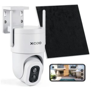 XODO E15 Solar Outdoor Security Camera 2K Pan Tilt-0
