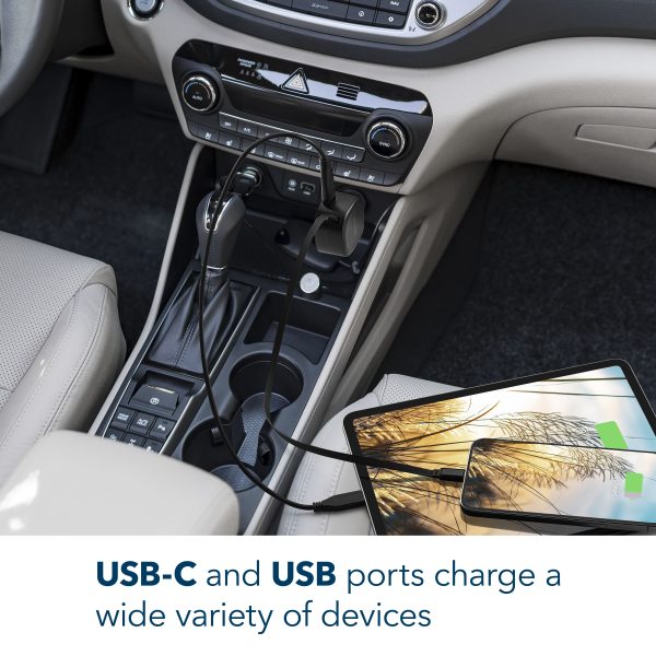 Insignia 75W Retractable Car Charger for Smartphones Tablets-1