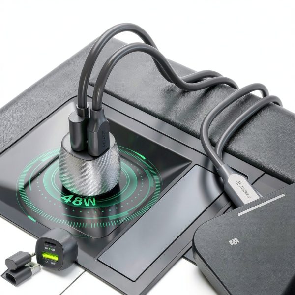 Esoulk 48W Dual Port Car Charger Fast Charging Compact-3
