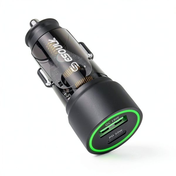 Pavo 30W Fast Car Charger Dual Port Universal Compatibility-0