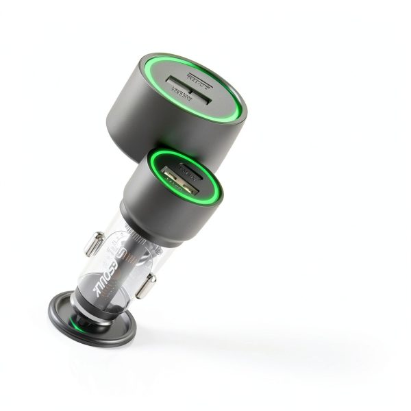 Pavo 30W Fast Car Charger Dual Port Universal Compatibility-6