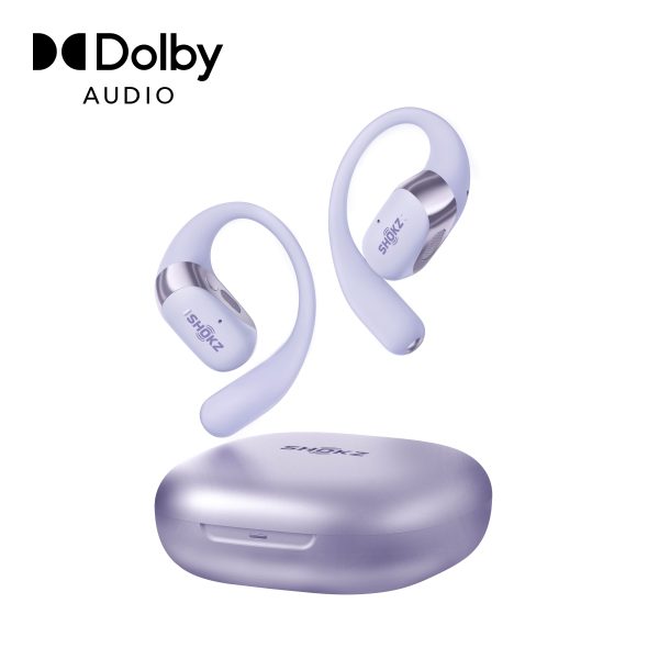 Shokz OpenFit 2+ Open Ear Wireless Earbuds Black Gray Purple-0