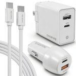 Overtime Fast Charger Kit 38W Wall Car Charger USB C Cables-0