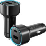 Insignia 32W Car Charger 2-Pack USB-C USB Ports-0