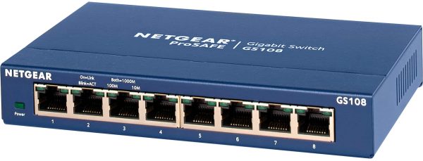 NETGEAR 8 Port Gigabit Ethernet Switch Unmanaged Blue-1