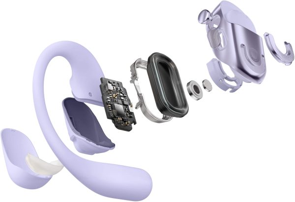 Shokz OpenFit 2+ Open Ear Wireless Earbuds Black Gray Purple-4