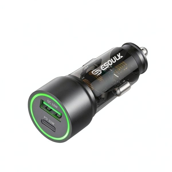 Pavo 30W Fast Car Charger Dual Port Universal Compatibility-1