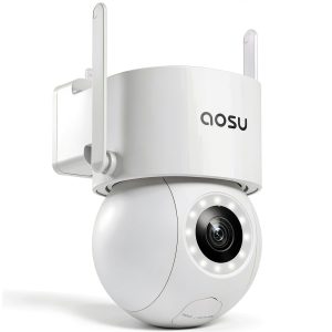 AOSU Outdoor AI Security Camera 360 Coverage Dual Night-0