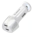 Esoulk 40W Dual USB-C Car Charger Fast Charging Carbon Fiber-0