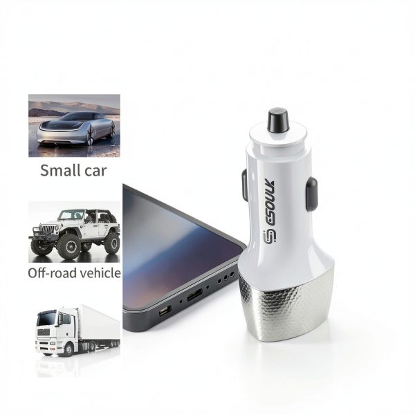 Esoulk 40W Dual USB-C Car Charger Fast Charging Carbon Fiber-6