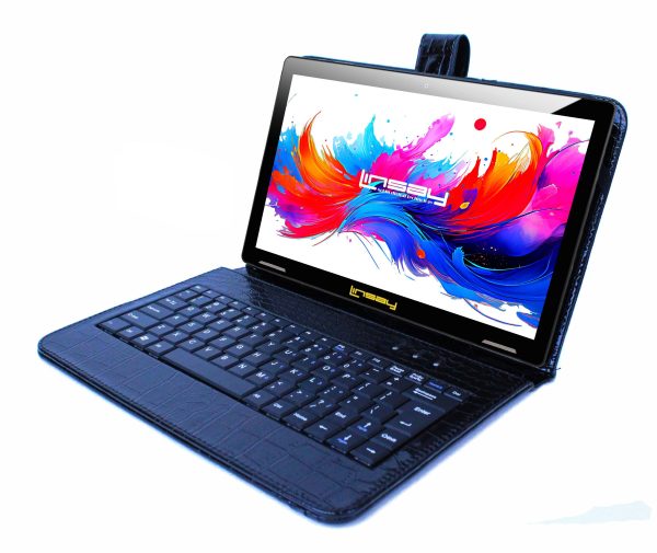 LINSAY 10.1 Octa Core 256GB Android 15 Tablet Black-2