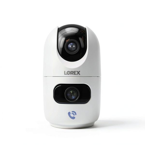 Lorex 2K Dual Lens Indoor Security Camera Pan Tilt-1