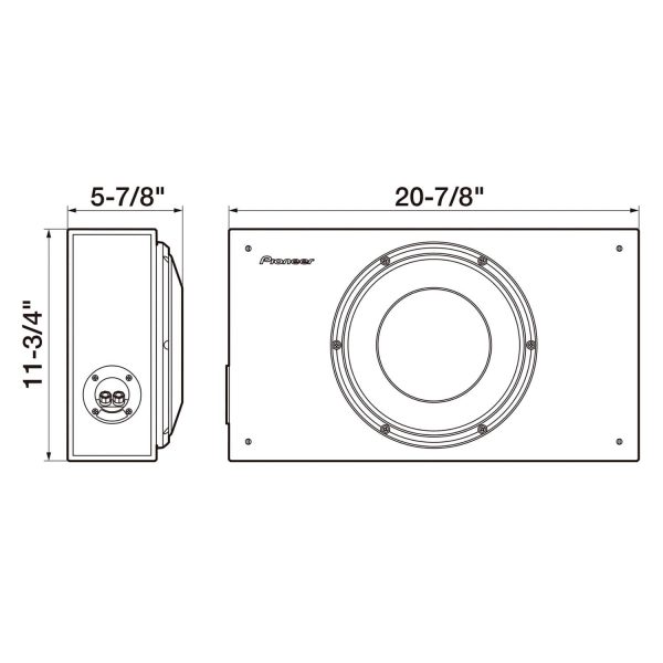 Pioneer A Series 10 Shallow Mount Subwoofer Powerful Bass-13