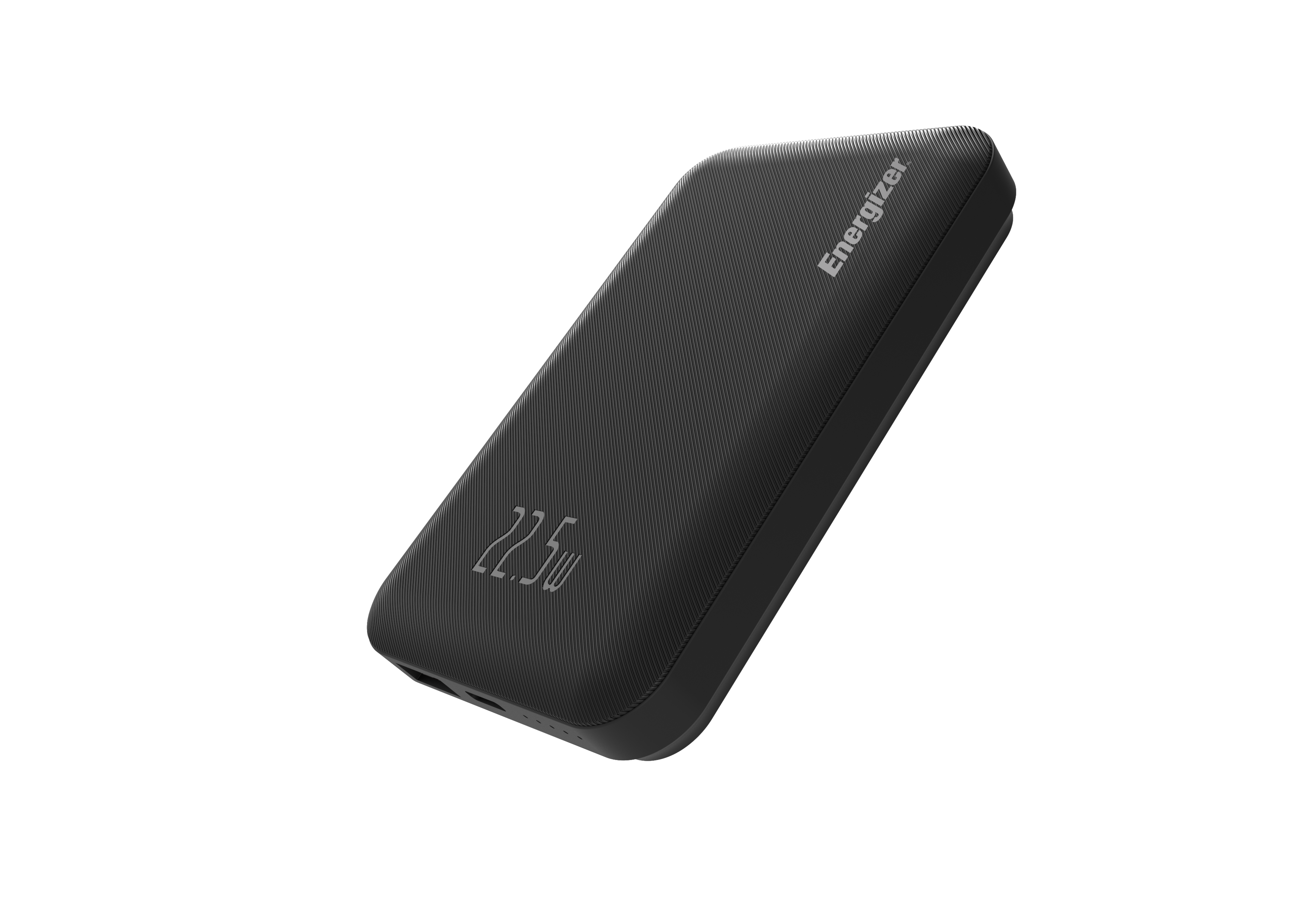 QM10005PQ Magnetic Wireless Power Bank attached to iPhone on coffee shop table during real-world testing