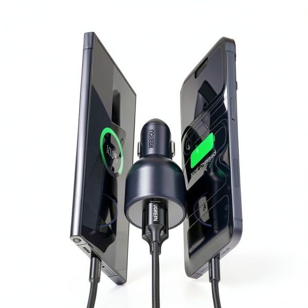 UGREEN 130W Car Charger 3 Port Fast Charging Compact-2