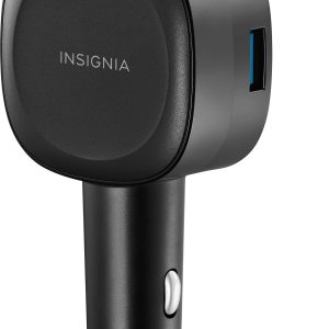 Insignia 75W Retractable Car Charger for Smartphones Tablets-0