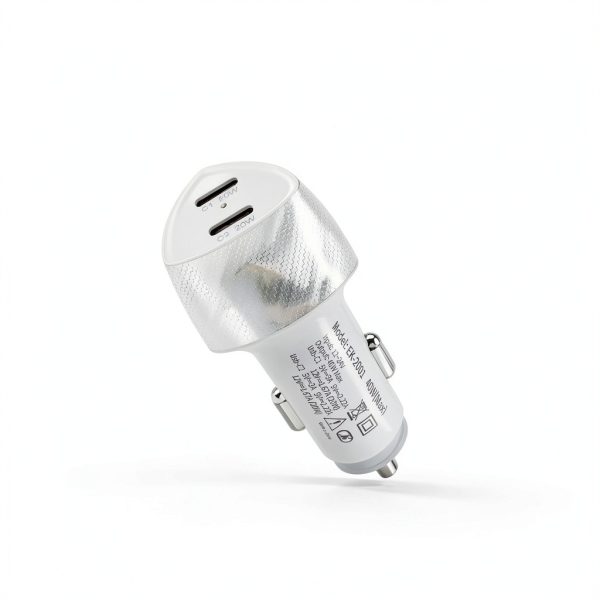 Esoulk 40W Dual USB-C Car Charger Fast Charging Carbon Fiber-3
