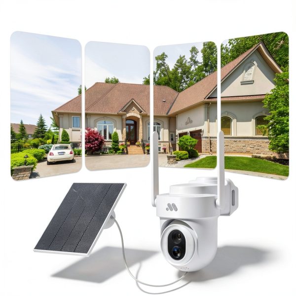 Musthome Solar Outdoor Security Cameras 4K 360 View-3