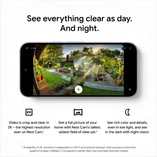 Google Nest Cam Outdoor Wired 2K Video Security Camera-8