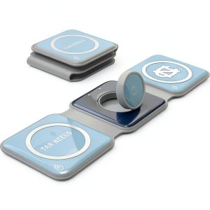 North Carolina Tar Heels 3 in 1 Foldable Charger Keyscaper-0