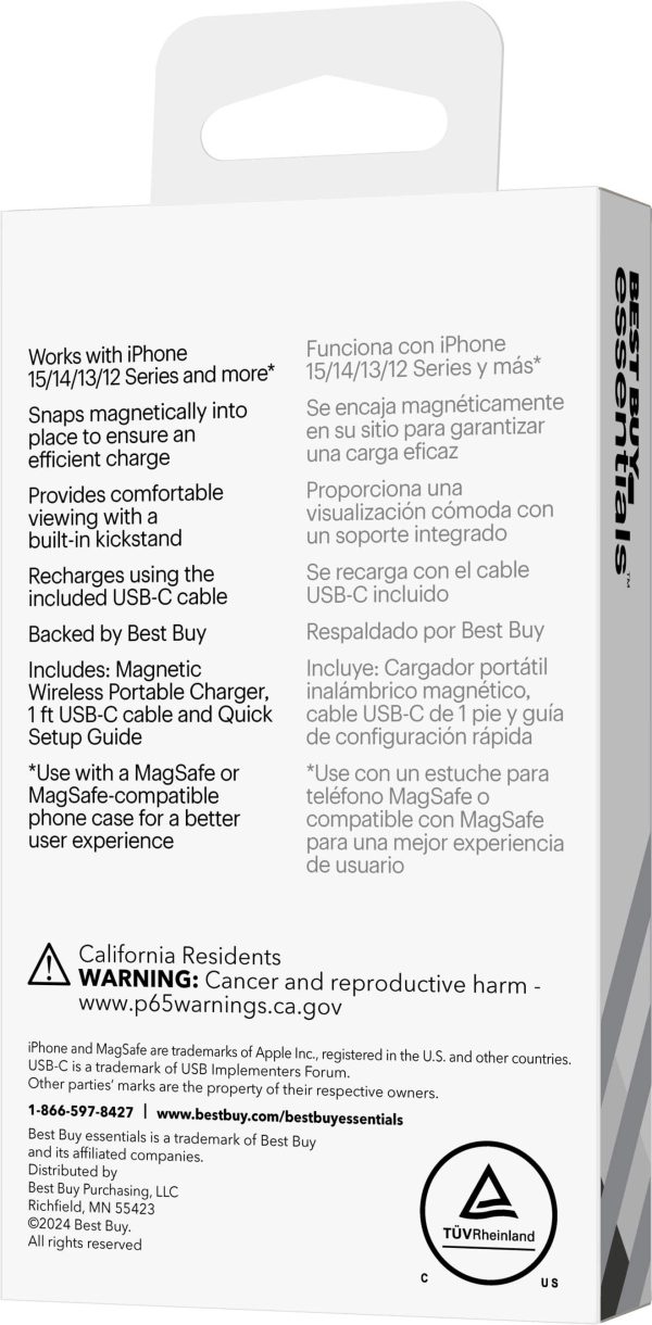 Best Buy Essentials Magnetic Wireless Portable Charger-13