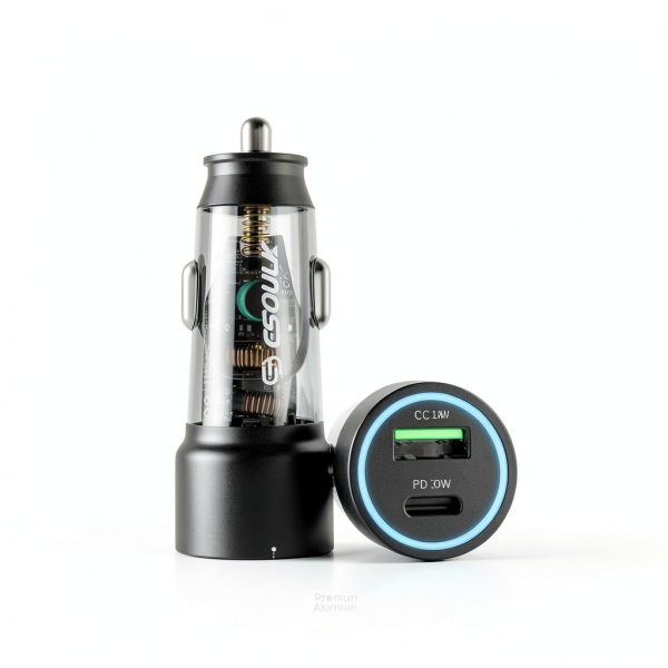 Pavo 30W Fast Car Charger Dual Port Universal Compatibility-2