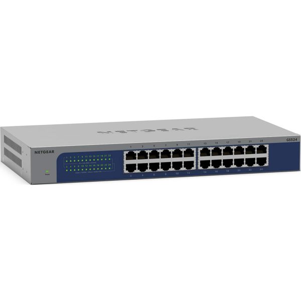 NETGEAR 24 Port Gigabit Ethernet Switch Plug Play Fanless-0