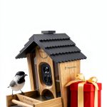 Sensforge Smart AI Bird Feeder Camera Solar Wooden Outdoor-0