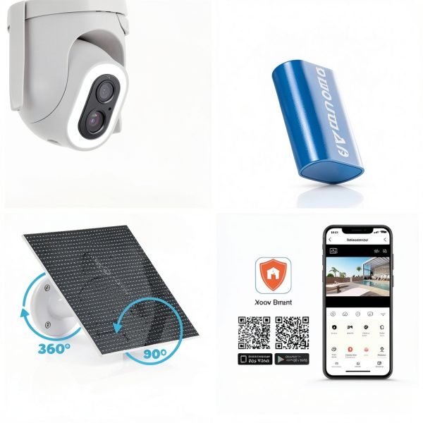XODO E15 Solar Outdoor Security Camera 2K Pan Tilt-8
