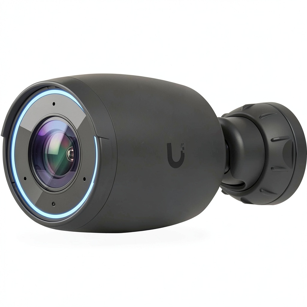 Installing Ubiquiti AI Pro 8MP Outdoor Bullet Camera Professional on a wooden desk