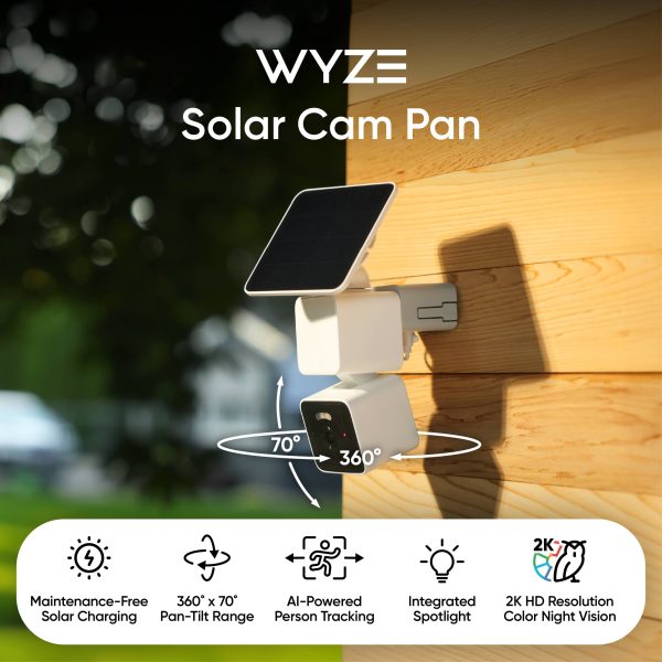 Wyze Solar Cam Pan Outdoor Security Camera AI Tracking-1