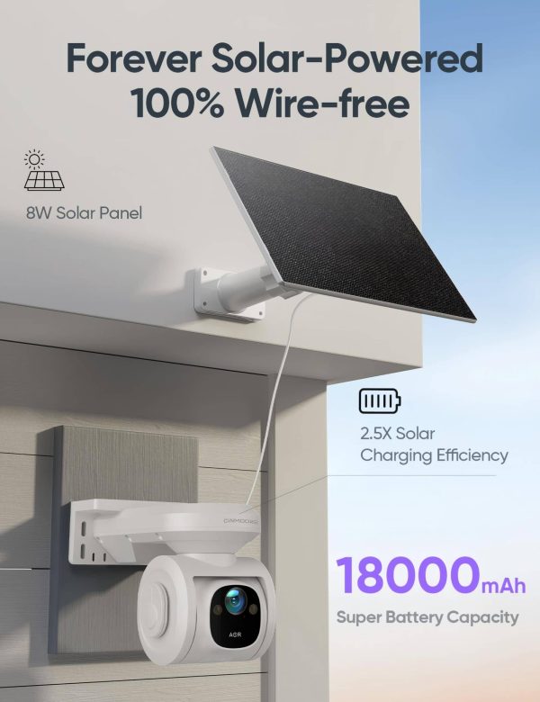 CiNMOORE 4G Cellular Pan Tilt Camera Solar Panel Security-7