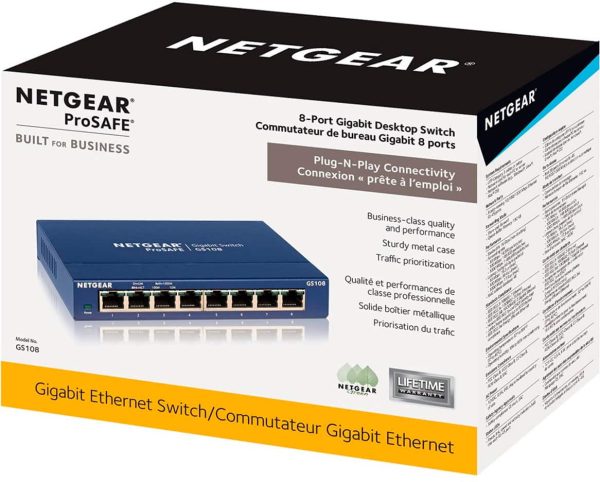 NETGEAR 8 Port Gigabit Ethernet Switch Unmanaged Blue-3
