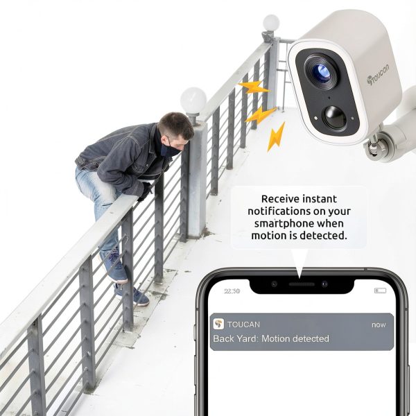 Toucan Wireless Security Camera S4 2K Motion Detection-4