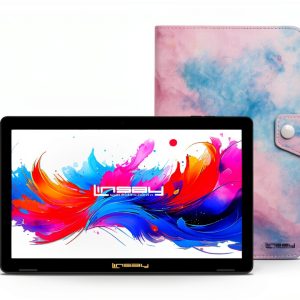 LINSAY 10.1 Inch Android 15 Tablet 256GB SSD Pink Marble-0