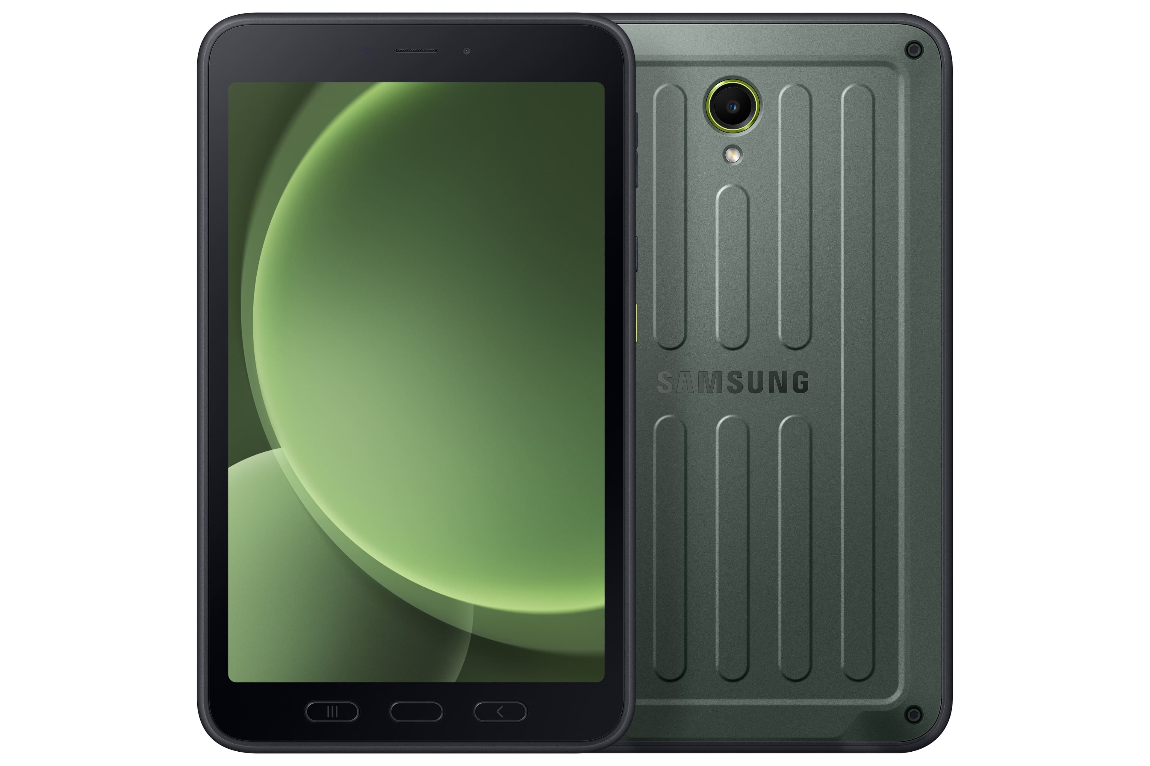 Installing Samsung Galaxy Tab Active5 8 Inch 128GB Android Tablet on a wooden desk