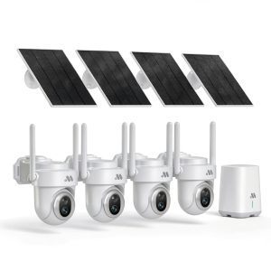 Musthome Solar Outdoor Security Cameras 4K 360 View-0