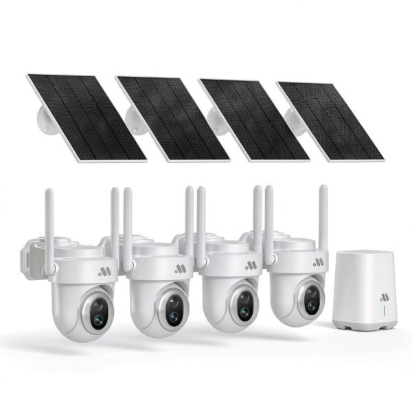 Musthome Solar Outdoor Security Cameras 4K 360 View-0